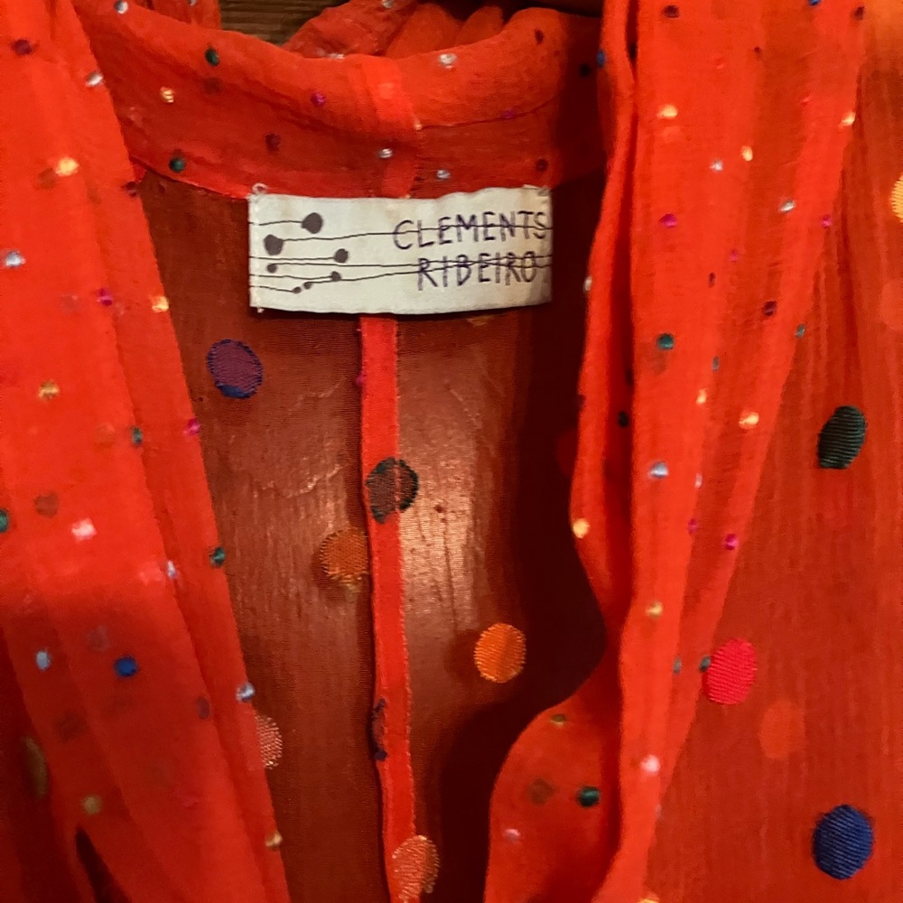 Polka Dot Midi Dress - Red - Picture 2 of 9